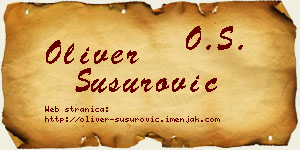 Oliver Susurović vizit kartica